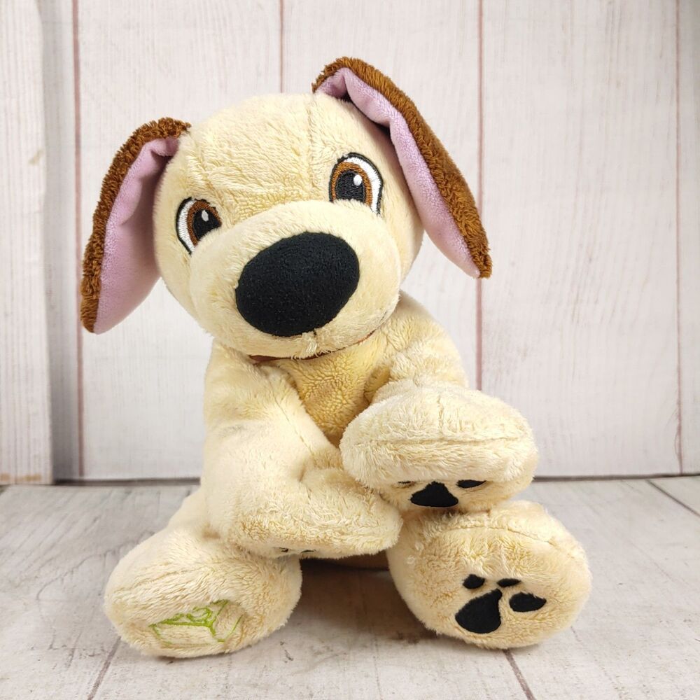 LEGO Duplo Plush Puppy Dog Stuffed Animal Brown Collar Interactive Sound USED